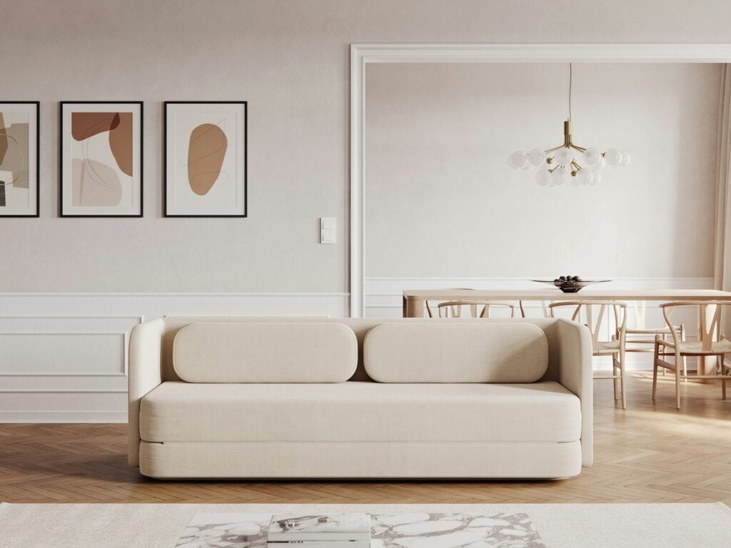 Bedre Nætter sovesofa - Classi Grain Beige Dag