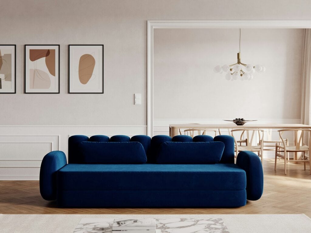 Bedre Nætter sovesofa - Deco Velvet Blå Dag